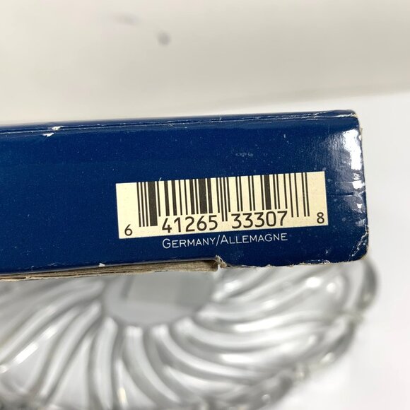 MIKASA Peppermint Clear Glass Sweet Candy Dish 9.5" Oval Germany Made 12336/0 - Picture 3 of 6